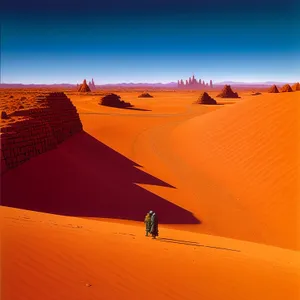 Sundrenched Dunes: Majestic Moroccan Desert Sunset