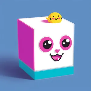 Cartoon Paper Box 3D Symbol Image