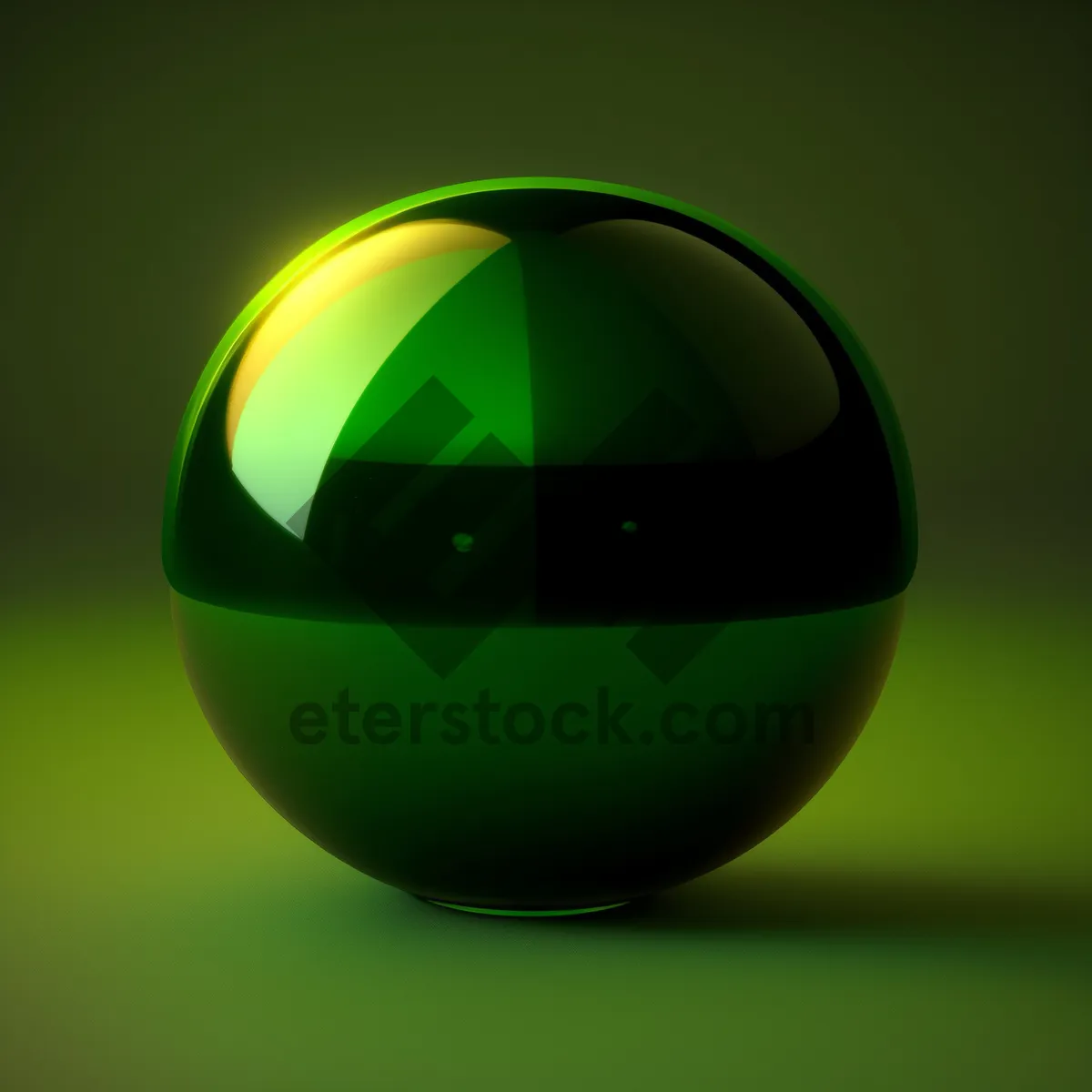 Picture of Shiny Glass Button Sphere with Global Symbol
