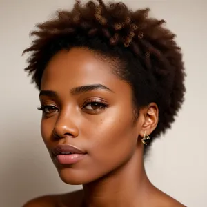 Sultry Afro Beauty: Stunning Sensuality in Close-up