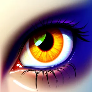 Colorful Fractal Eyebrow Design: A Stunning Digital Art Masterpiece