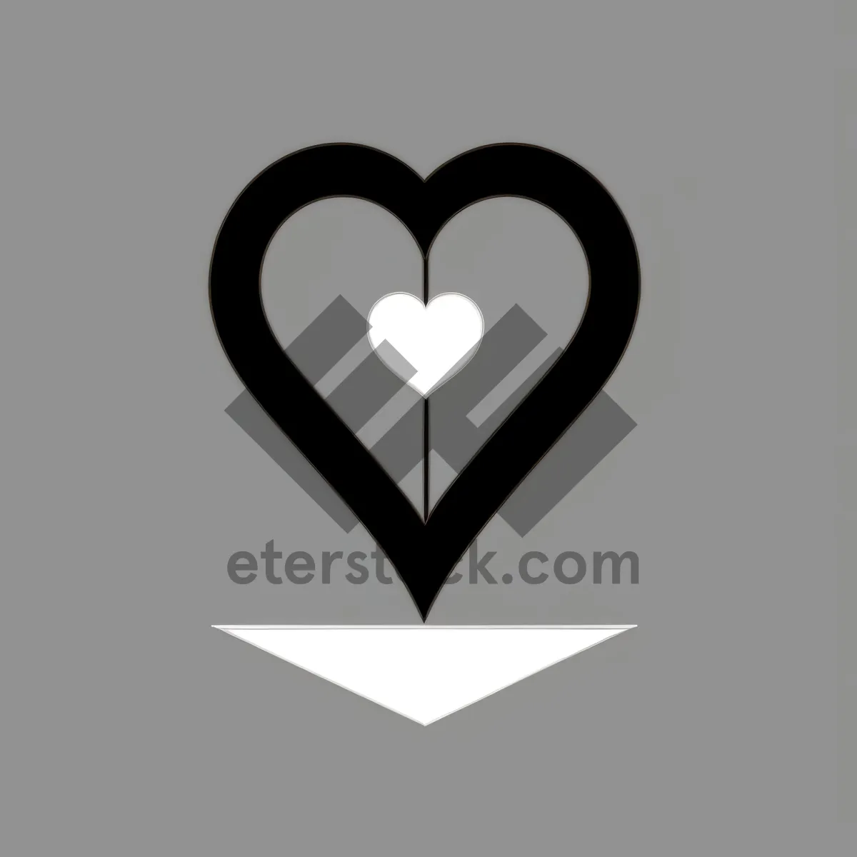 Picture of Black Heart Symbol Stencil Button Art