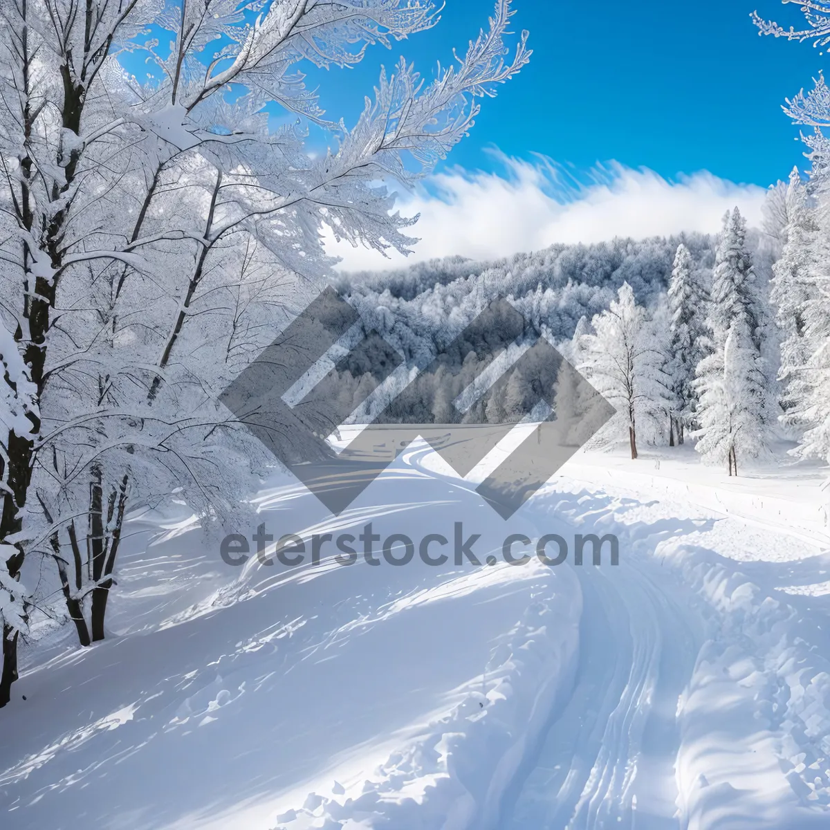 Picture of Frosty Winter Wonderland: Majestic Snow-Covered Mountains