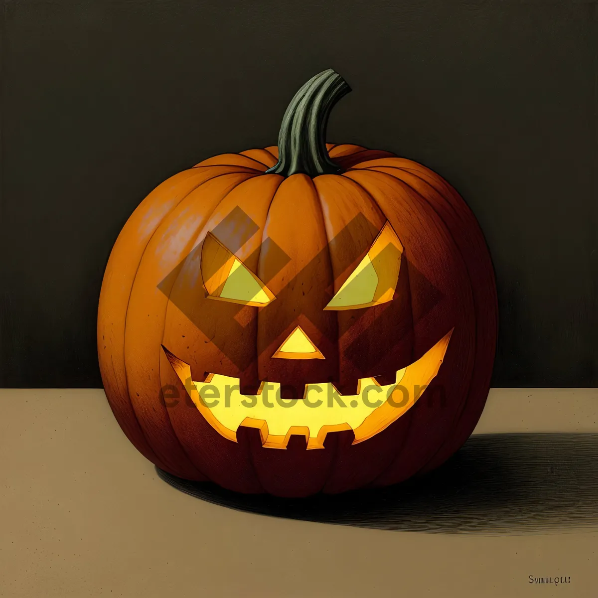 Picture of Spooky Autumn Pumpkin Lantern - Jack-o'-Lantern Glow