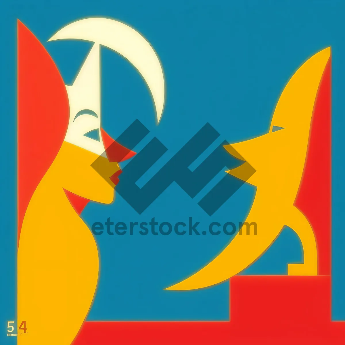 Picture of Symbolic Flag Design: Artistic Iconographic Graphic