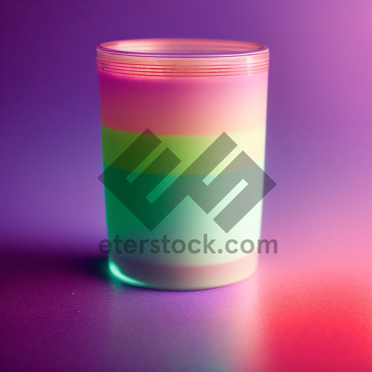 Picture of Cup of Refreshing Liquid Beverage in Glass Container