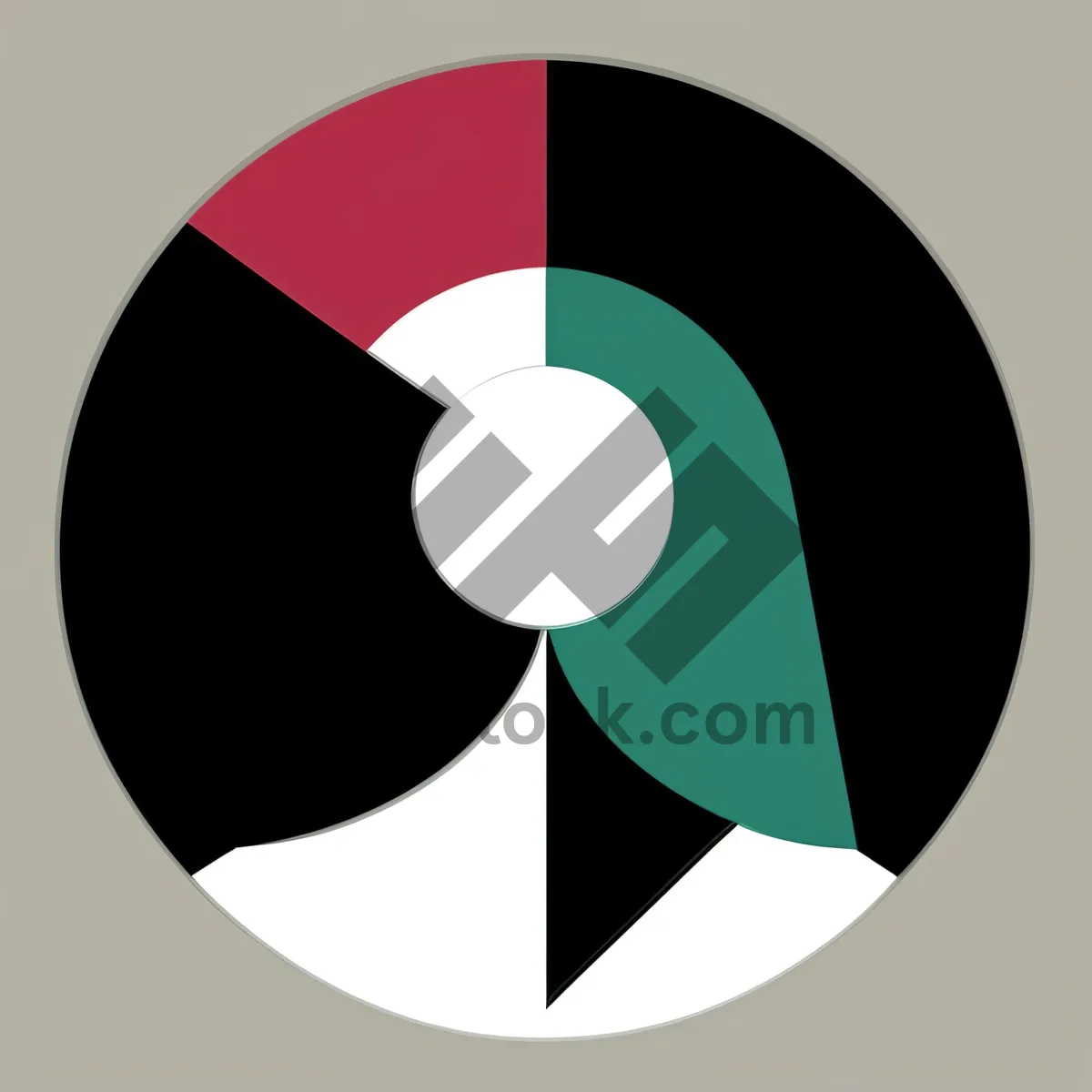 Picture of Black Round Symbol Button Icon with Disk