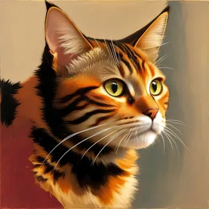 Furry Fluffy Ears - Cute Tabby Kitten with Curious Eyes