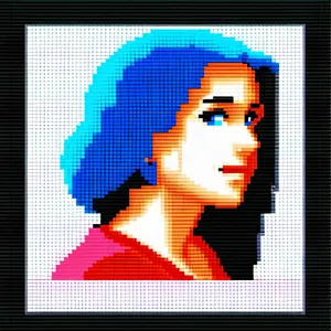 Digital Mosaic Screen: Modern Pixelated Grid Design