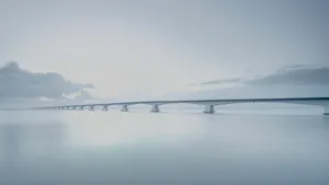 Scenic Coastal Cable Wire Overlooking Ocean