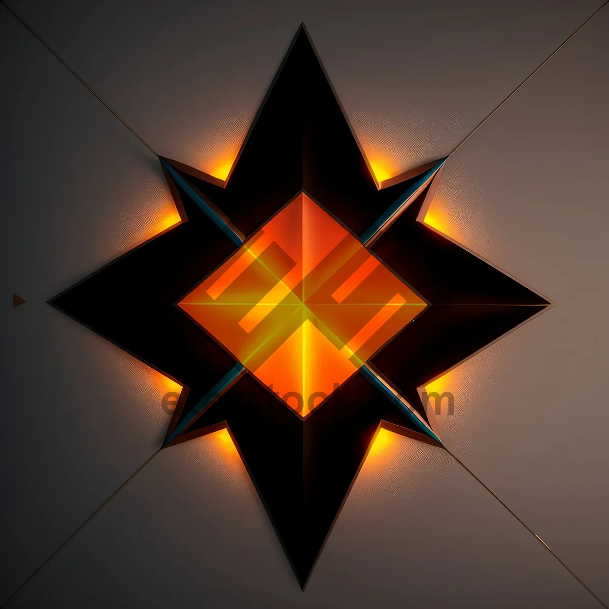 Picture of Sparkling Gem: 3D Glass Pyramid Icon