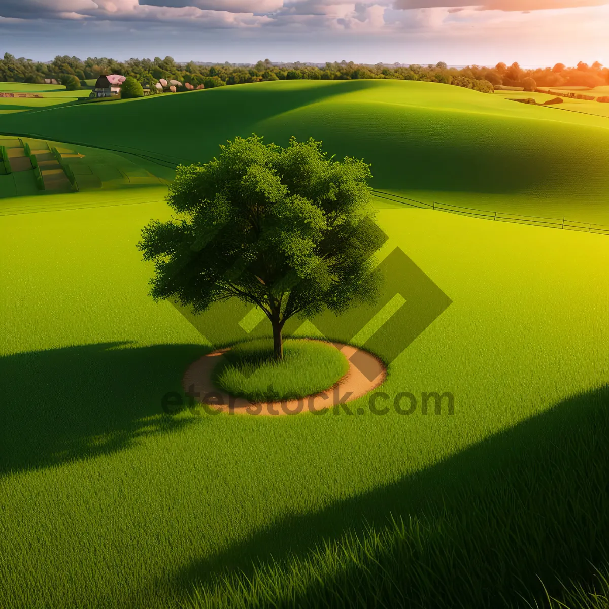 Picture of Vibrant rapeseed field under sunny skies