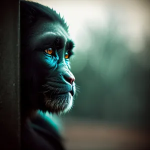 Wild Primate Portrait: Ape, Gorilla, Monkey, Orangutan, Chimpanzee