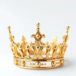 Ornate gold crown design with antique frame.