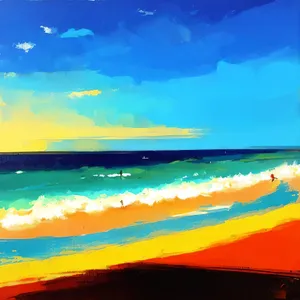 Tranquil Tropical Paradise - Sunlit Beach Waves