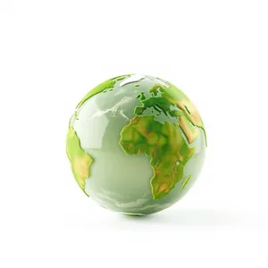 3D Earth Glass Globe Icon