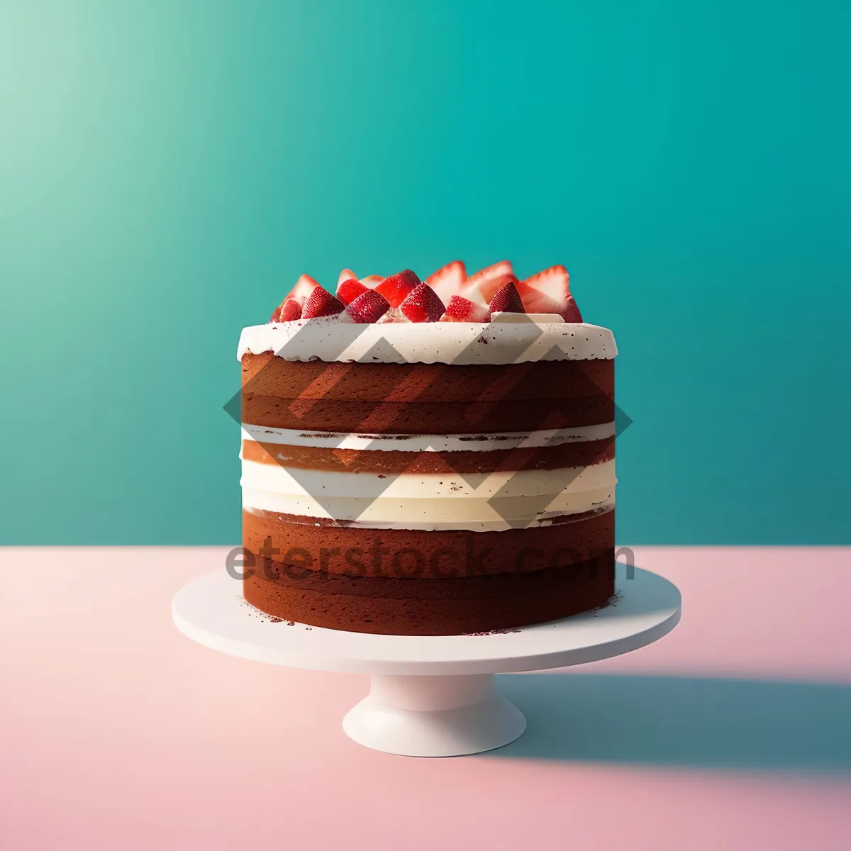 Picture of Decadent Berry Cupcake with Pink Frosting