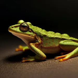 Vibrant Eyed Tree Frog in Nature's Palette