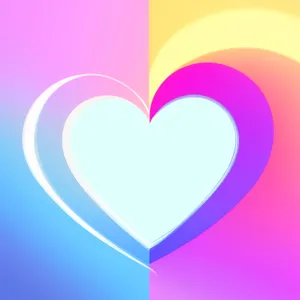 Colorful Heart Gradient Wallpaper