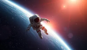 Space Athlete in Star Galaxy