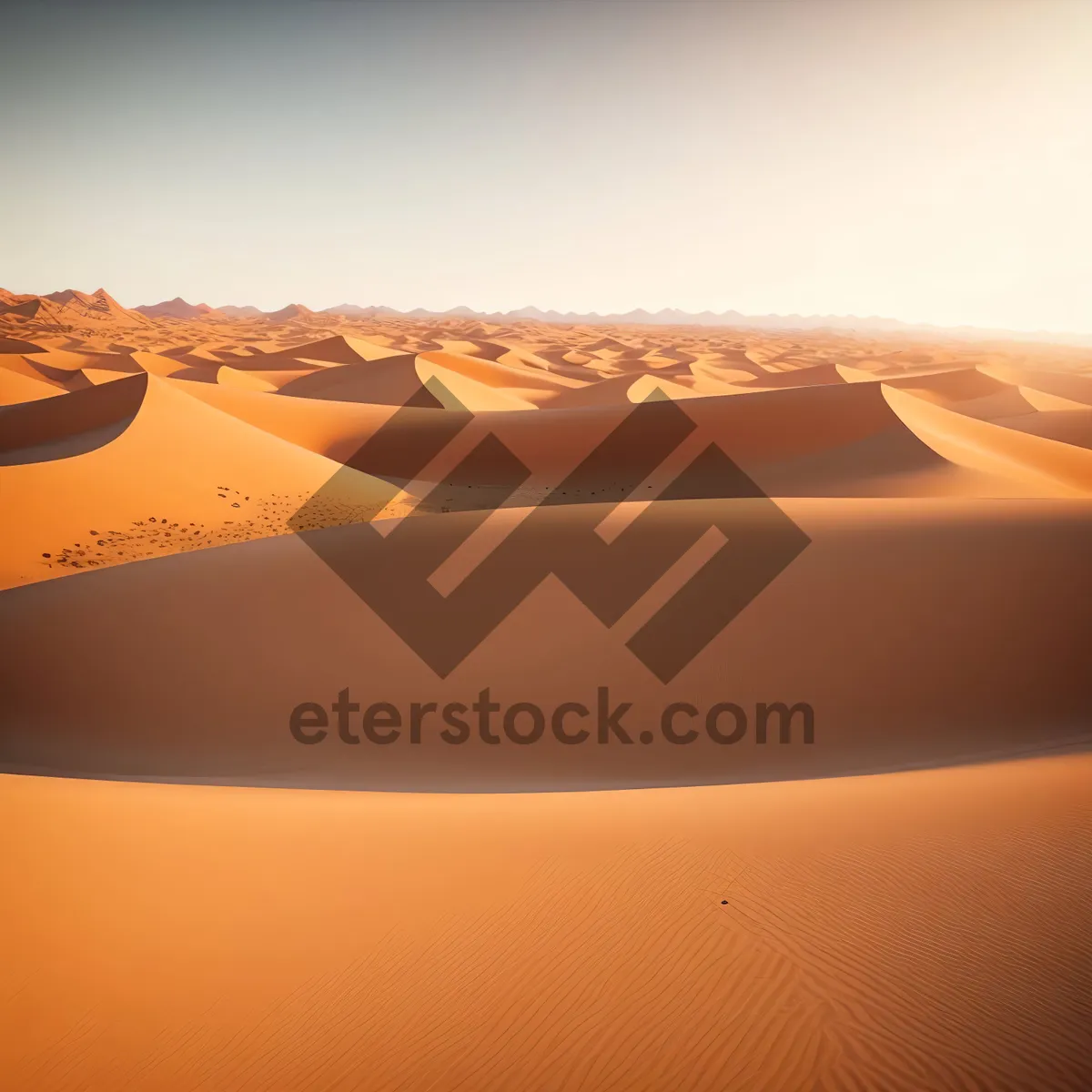 Picture of Vibrant Moroccan Sand Dunes Under Sunlit Sky