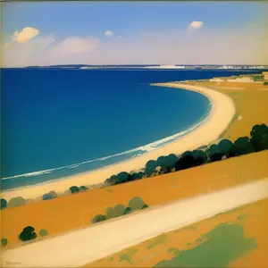 Sunny Beach Escape: Serene Seascape at Tropical Resort
