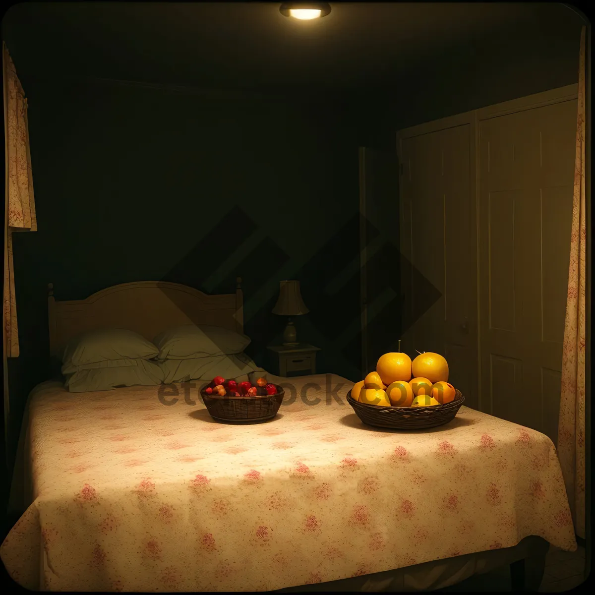 Picture of Cozy Modern Bedroom with Wood-Decorated Comfort