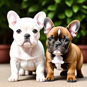 Bulldog Puppy: Adorable Wrinkled Pet with Cute Expression