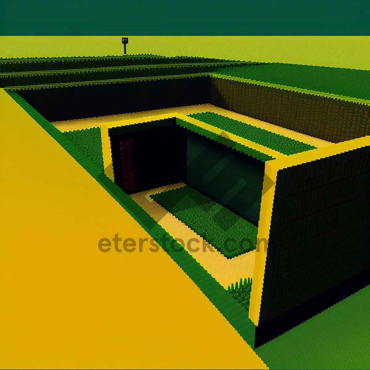 Picture of Modern 3D Box Stadium Facility with Sewage System