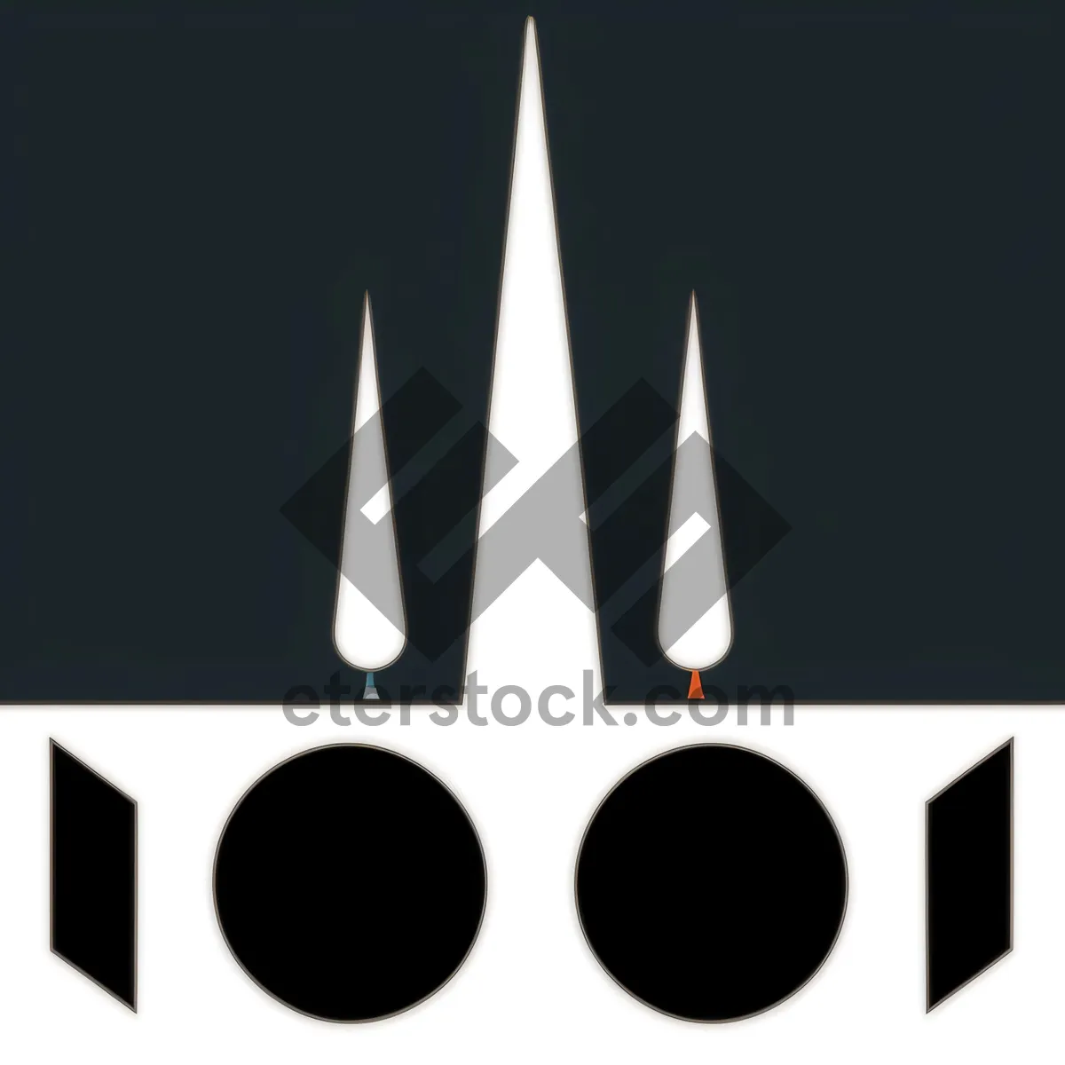 Picture of Black Web Icons Set: Shiny Design Buttons & Symbols