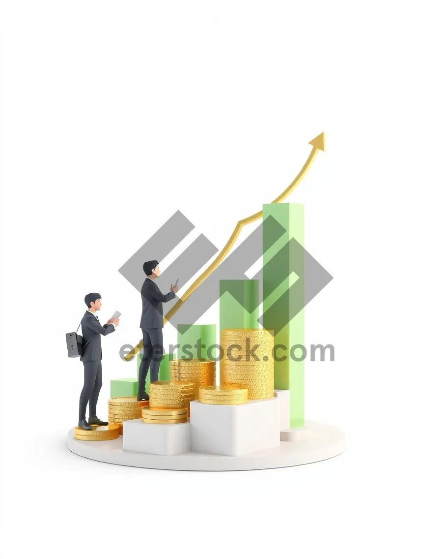 Picture of 3D business people with finance graph analysis