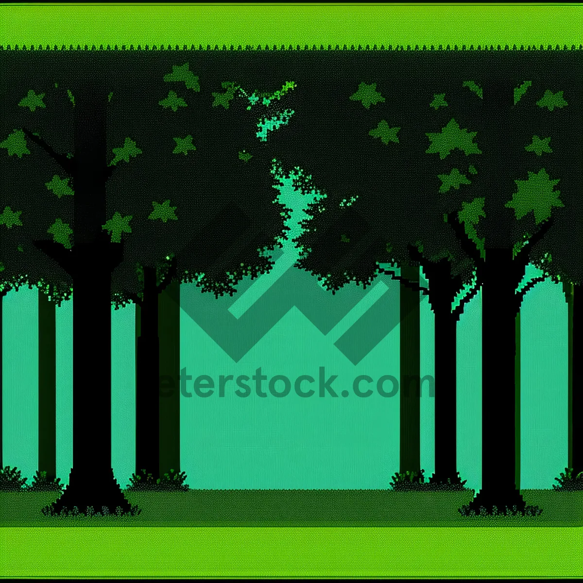 Picture of Picturesque Landscape with Picket Fence and Tree