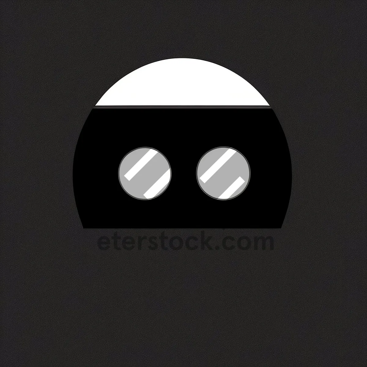 Picture of Magnetic Disk Icon - Black Memory Device Symbol