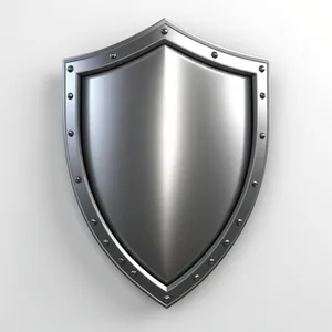 Shiny Metal Shield Emblem Design