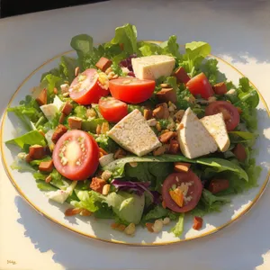 Delicious Plate of Gourmet Vegetable Salad