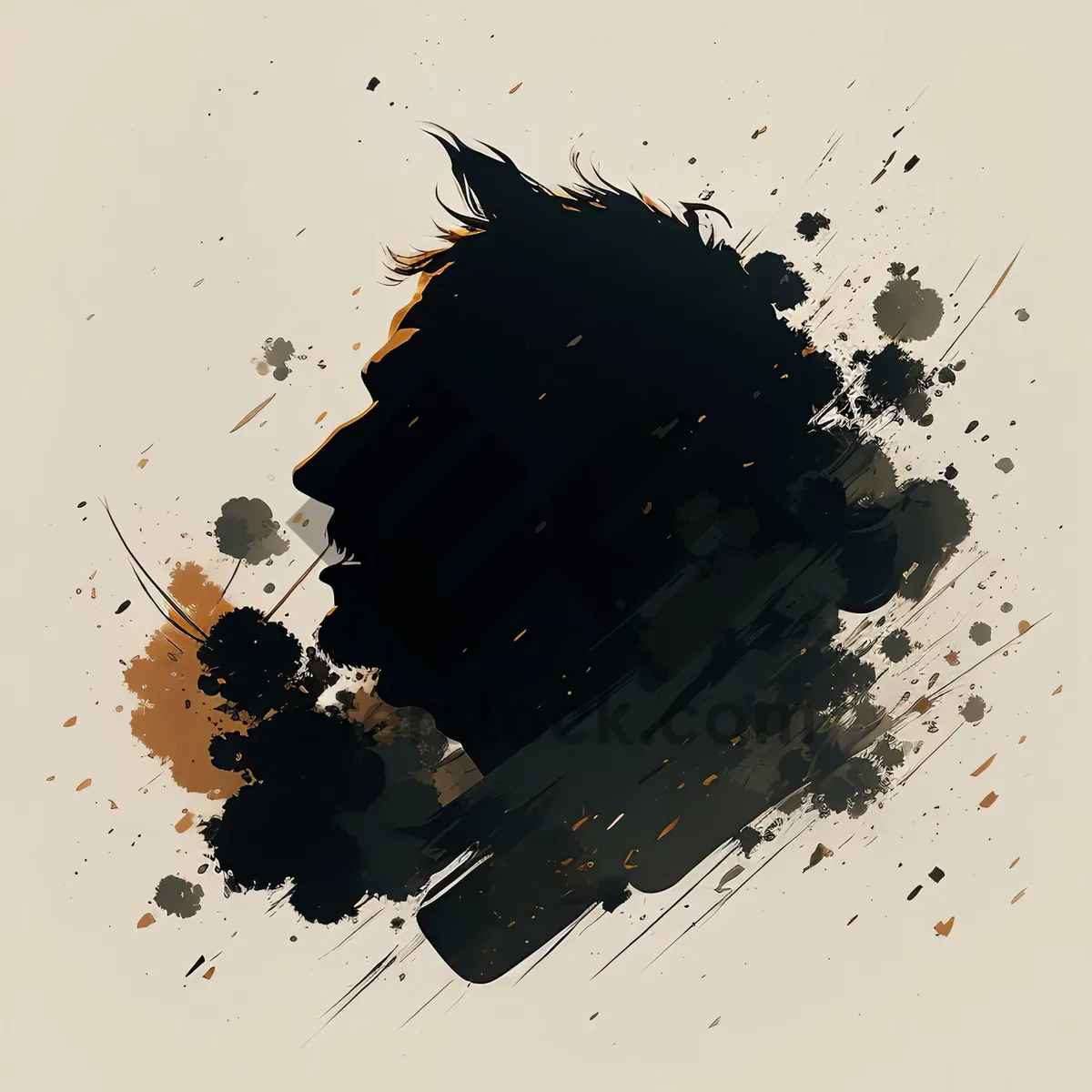 Picture of Grunge Ink Splash Texture Design