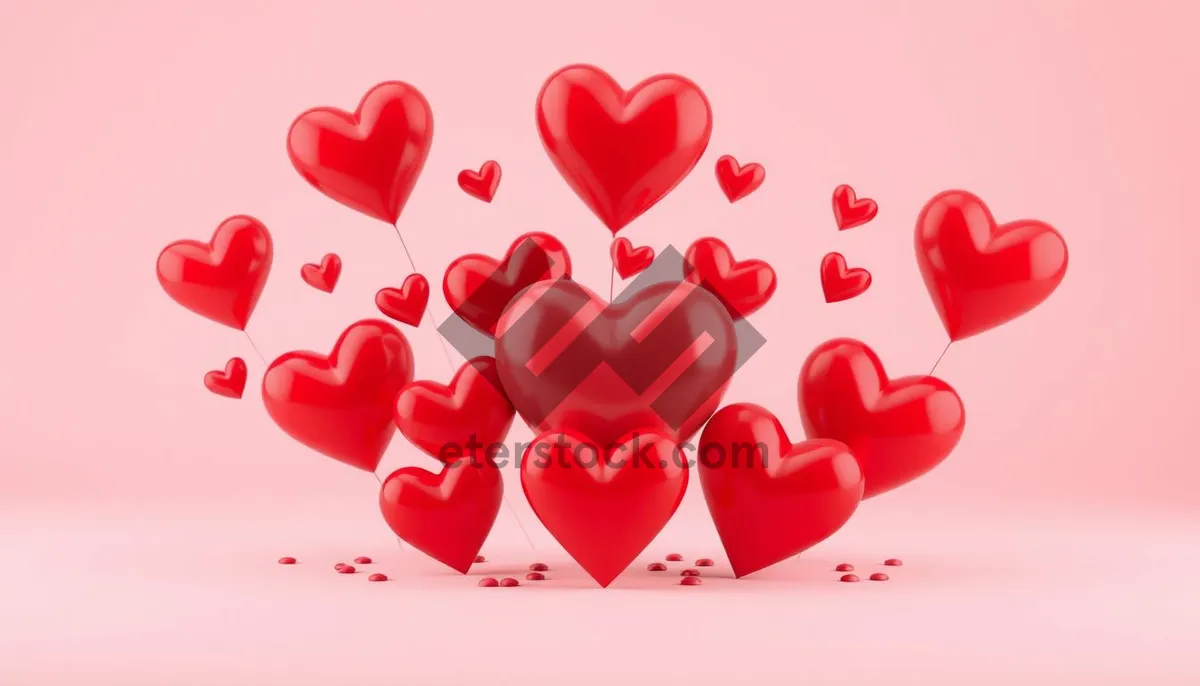 Picture of Valentine's Day Love Card with Pink Hearts