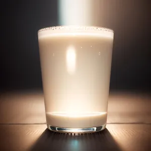 Fresh and Creamy Breakfast Beverage in Glass Mug