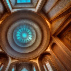 Vintage Rooftop Window with Intricate Dome Design