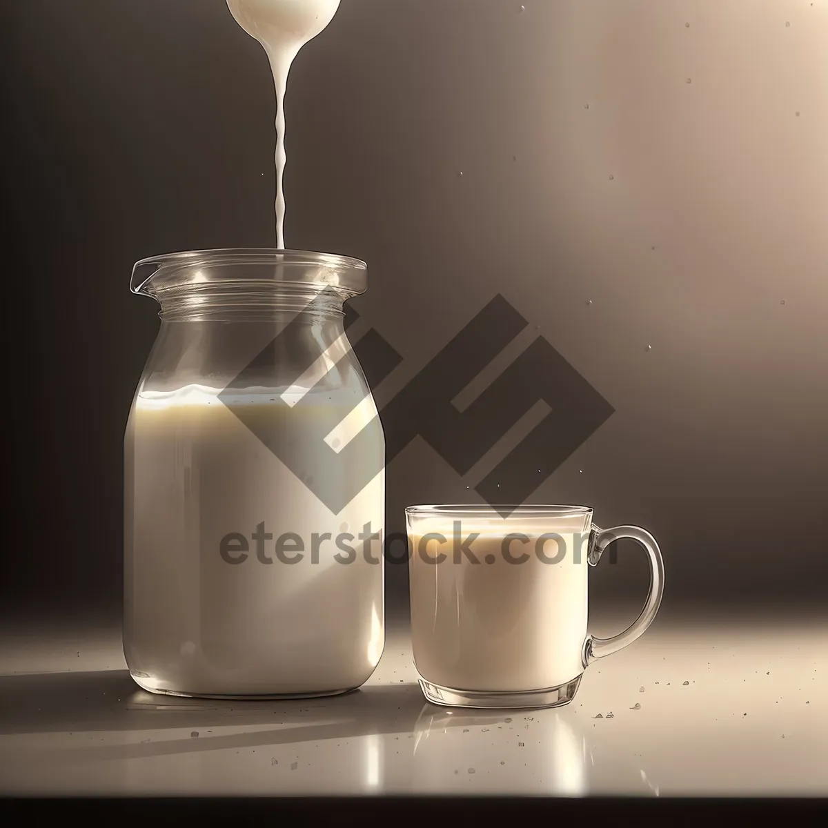 Picture of Morning Coffee in a Glass Mug