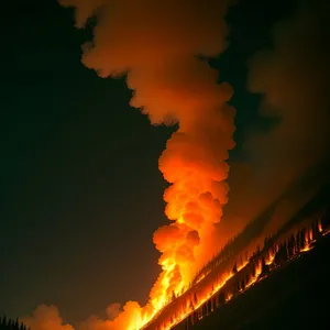 Fiery Sunset Sky in Warm Orange Glow