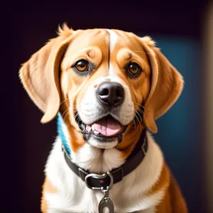 Adorable brown puppy sitting with collar"
-"Purebred retriever pup with cute brown nose"
-"Cute studio portrait of purebred beagle puppy"
-"Domestic canine friend with adorable puppy eyes"
-"Purebred puppy with pedigree, looking cute and innocent