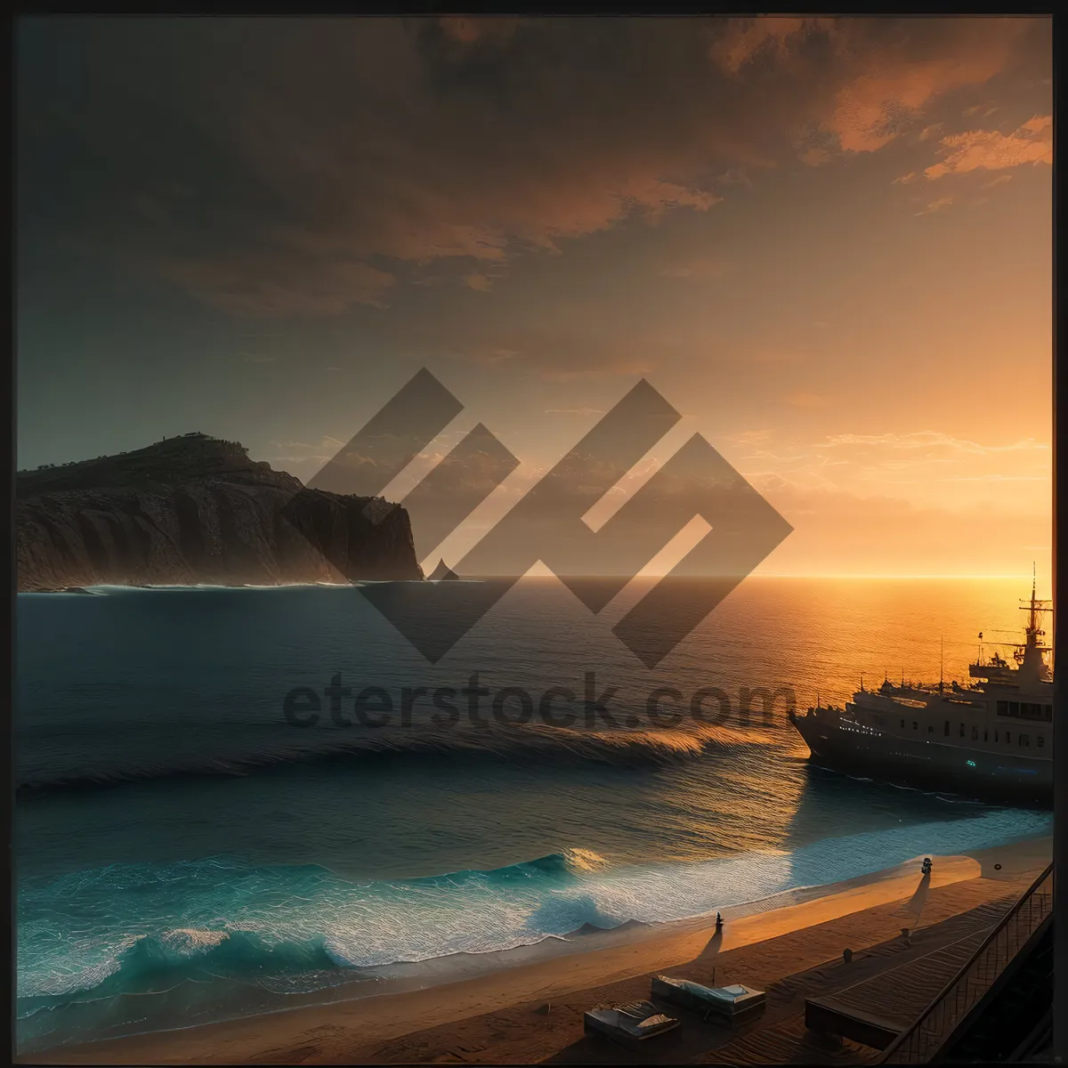 Picture of Sunset Serenity at a Tropical Beach