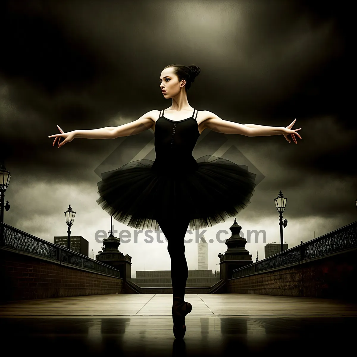 Picture of Elegant Dancer in Motion: Ballet Performance