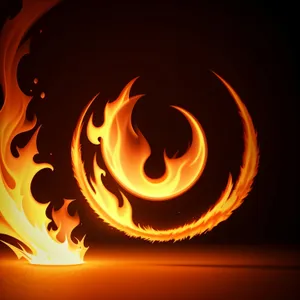 Mystic Blaze: Fiery Pumpkin Icon with Orange Heat