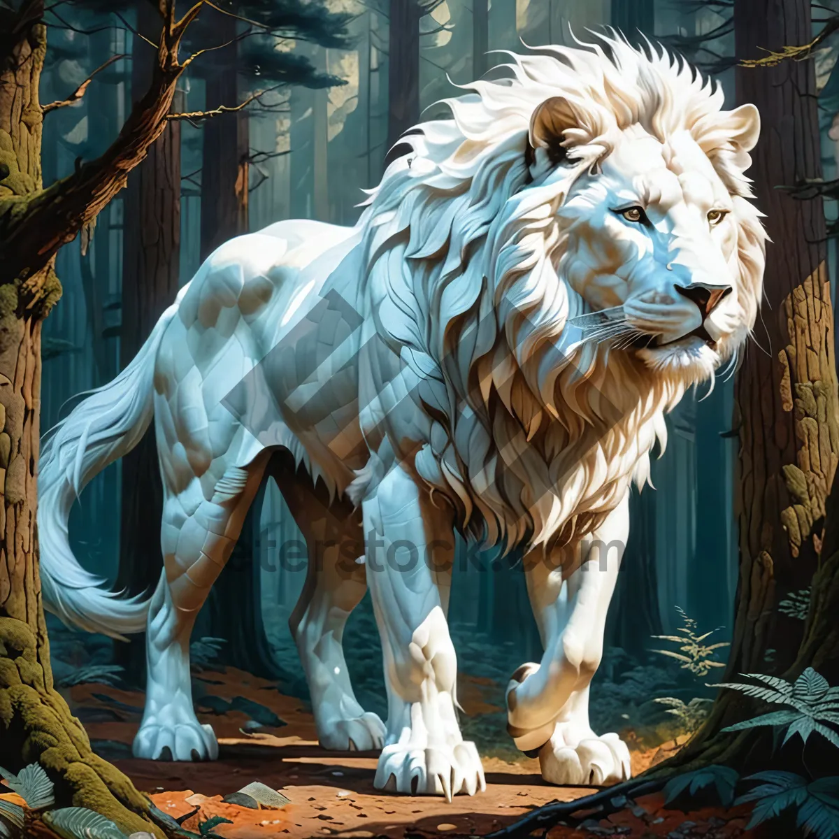 Picture of Majestic Tiger Staring in the Jungle Wildlife Safari