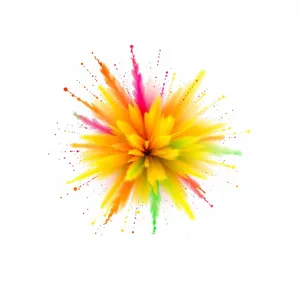 Colorful Lotus Flower Design Wallpaper - Orange and Yellow