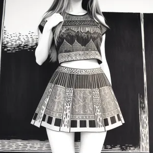 Stylish Fashionista in Cute Skirt
