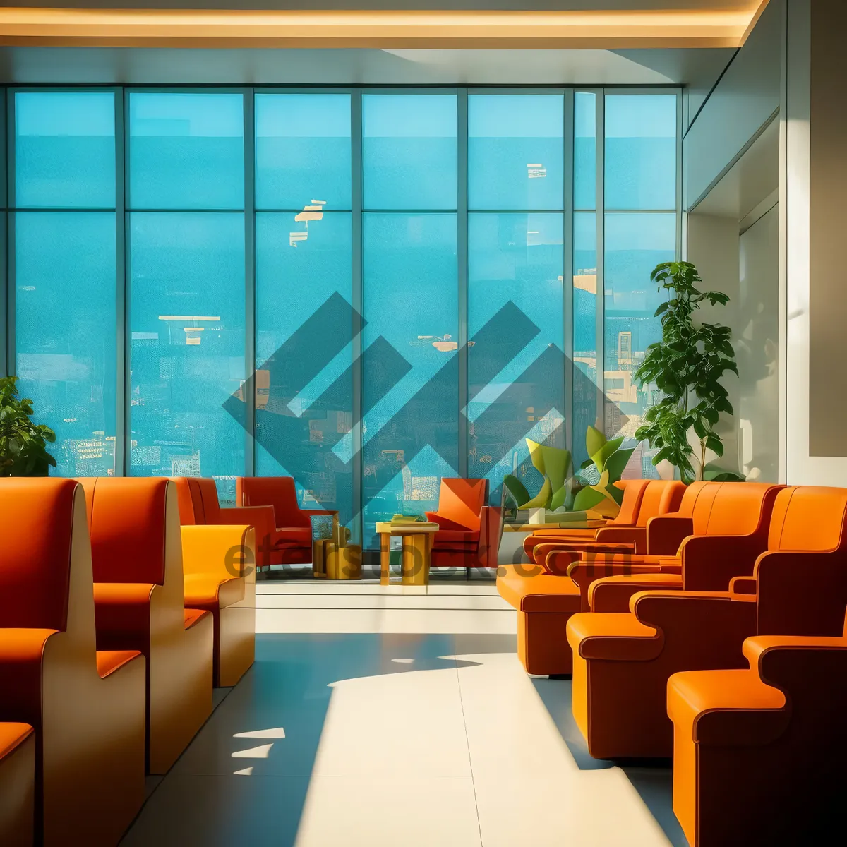 Picture of Modern Wood-Framed Interior with Elegant Furniture