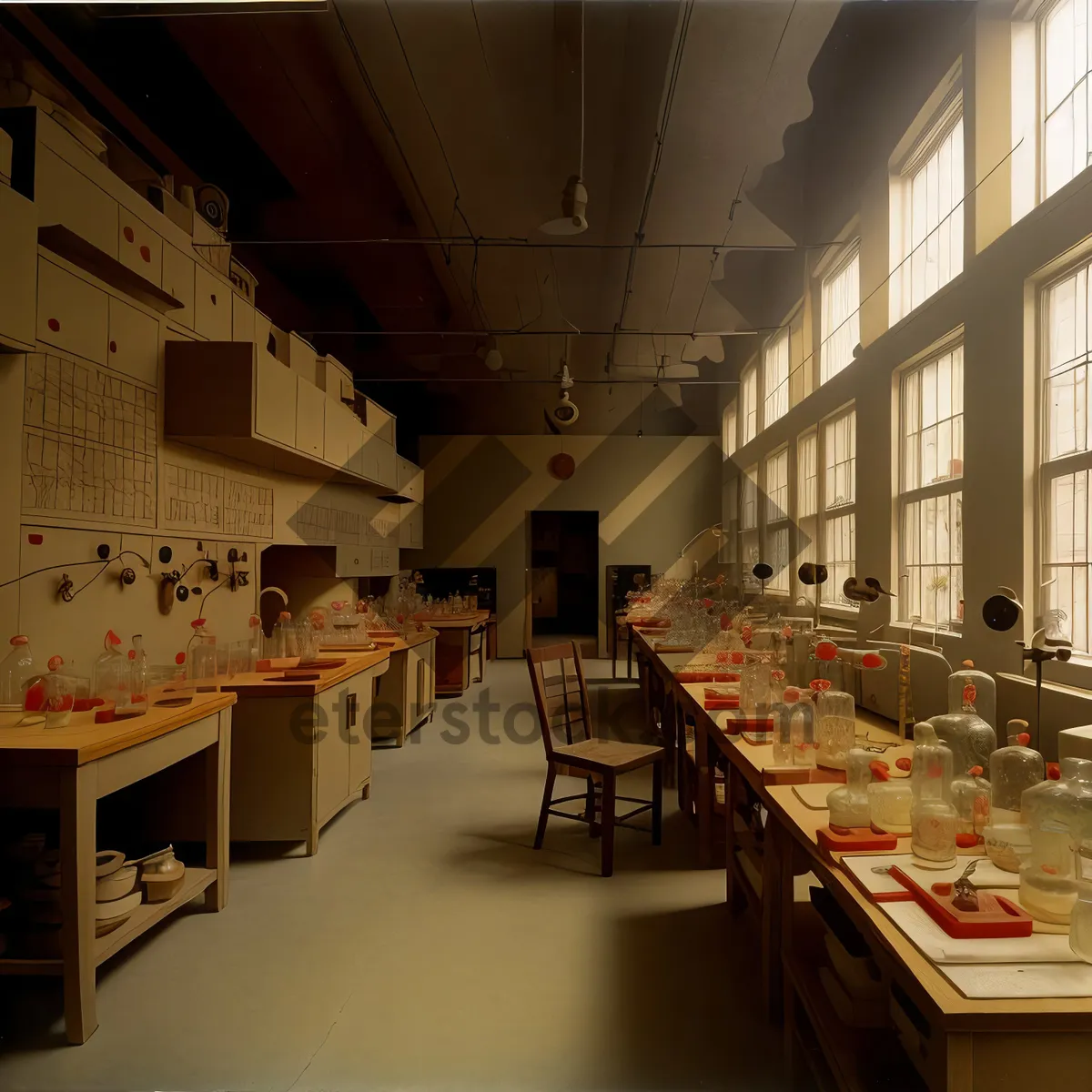 Picture of Modern Classroom Interior with Stylish Furniture